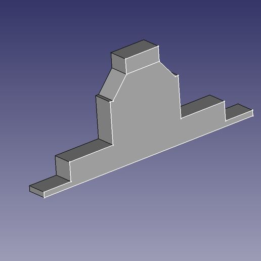 FreeCad 4040 V Slot inside Rail insert 3D model