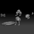 6.jpg Pug dog realistic model, splited and ready for 3d print