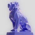 09.jpg Free STL file Lowpoly lion・3D printing template to download