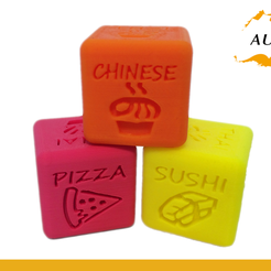 Take-Dice1.png STL file Take Away Dice Dinner Valentine Novelty Game Funny Food・3D printing model to download