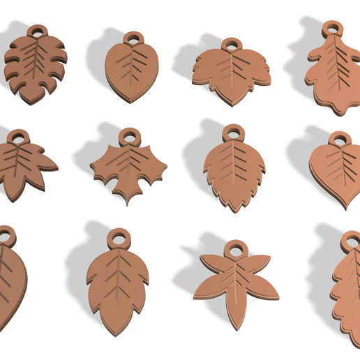 POLYMER CLAY CUTTERS NECKLACE/EARRINGS X12 DESIGNS 3D model