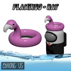 FLAMINGO-HAT.jpg Archivo STL ENTRE NOSOTROS SOMBRERO - FLAMINGO・Design para impresora 3D para descargar, Ozvald3D