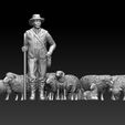 6547.jpg shepherd and sheep 3D print model