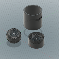 GolfBall-BBMold-v1.png Télécharger fichier STL Moule pour bombes de bain en forme de balle de golf • Design imprimable en 3D, philn8rvs