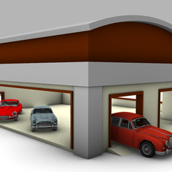 STL file Diorama Garage | Diecast Garage | 1:64 1/64 |・3D printer 