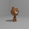 5.png Cute Brown Bear figure 3D Printable