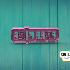 ‘Are CUTTERDESIG Dy couK' Free Fire Cookie cutter logo