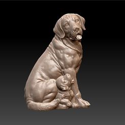 dogs1.jpg STL-Datei dogs sculpture kostenlos・Modell für 3D-Druck zum herunterladen