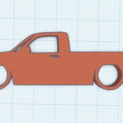 Web-capture_10-11-2023_124411_www.tinkercad.com.jpeg Брелок для ключей Chevrolet Silverado Regular Cab Silhouette