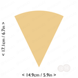 1-7_of_pie~6.75in-cm-inch-cookie.png Slice (1∕7) of Pie Cookie Cutter 6.75in / 17.1cm