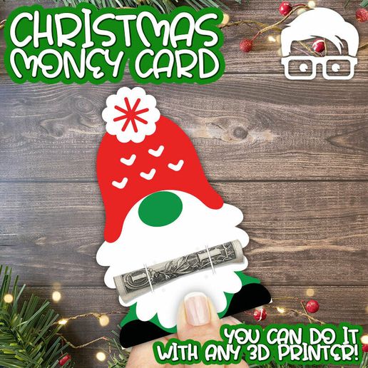 Christmas Money Card holder - by AM-MEDIA (money card, Christmas gift, Money  gift, Christmas Cash gift, Teen gift, Christmas gadget) STL File for Cults