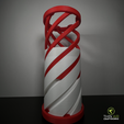 candy-cane-vase-half-assembled.png Candy Cane Vase (Vase/Cookie Jar/Christmas Decor) - Support Free