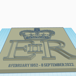 rc3.png Fichier STL Plaque murale commémorative de la Reine Elizabeth II・Modèle pour impression 3D à télécharger, Biffa3D