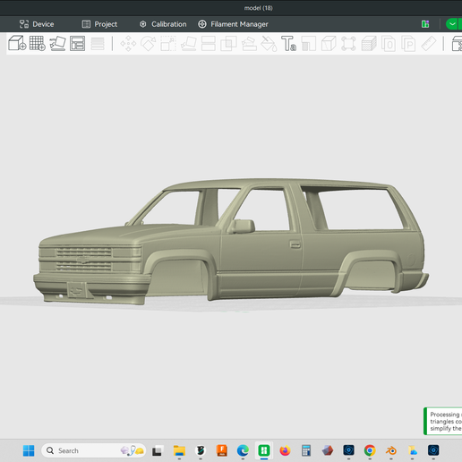 1992 Chevrolet Blazer 4x4 Sport , 1/24 true scale truck model, hollow shell body, rock crawler, truck, trail truck, 3d print, stl file