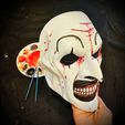 z5949089686543_6f56fbb9caeed484394ac3c08d0b04d2.jpg Art The Clown Mask With Hat - Terrifier 3 Cosplay For Halloween