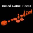 board_game_pieces.jpg STL-Datei Brettspiel-Stücke kostenlos・Design für 3D-Drucker zum herunterladen