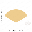 1-3_of_pie~3.5in-cm-inch-cookie.png Slice (1∕3) of Pie Cookie Cutter 3.5in / 8.9cm