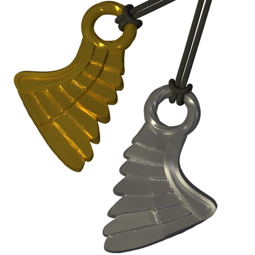 SIngle WIng_ Perspective 01_ 21 Apr - Copy.png Download STL file Wing Pendent and Charm 3D print model • 3D printing design, Cadiaan