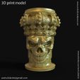 KSWC_vol1_penholder_K6.jpg King skull with crown vol1 pen holder