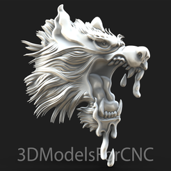 1.png 3D file 3D Model STL File for CNC Router Laser & 3D Printer Wolf 3・Template to download and 3D print