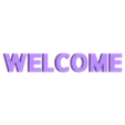 Welcome board with led and wire hole top.stl Welcome 3D LED Board - Glowing your sign - Easy wiring hole