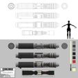 CLONE WARS. [ASSET Ventress Lightsaber B [EPISODE # 615 larTisT Will Nichols PATE Aug 30, 2012 Retexred CW423 Lightsaber Components The estas ated of he C422 than Crys A Be” scale Blade color Red wire holders for CCSabers Punk Saber Asajj Ventress Dark Apprentice