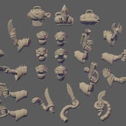 rat_cultists_preview.jpg Fichier 3D gratuit Pack de bits pour Cultiste Acolyte du Rat・Modèle à télécharger et à imprimer en 3D