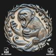 Front.png Crazy Monkey Relief High Detail 3D Model: CNC Laser & 3D Print STL File + 4K TIF Grayscale Image