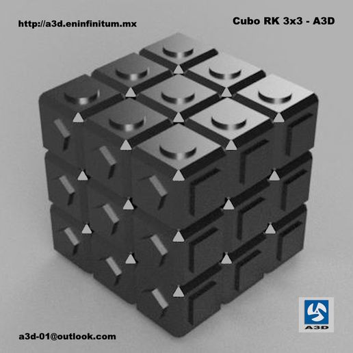 Archivo STL Cubo RK 3x3 - A3D 🧩 ・Idea de impresión 3D para descargar・Cults