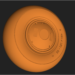 bue_131_wheel_early_cover_01.png 3D file Early wheels set 01 for Bücker Bü 131 Jungmann・3D print object to download