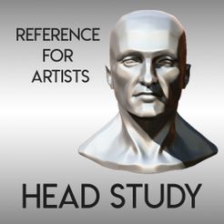 FLYER HEAD STUDY.jpg STL-Datei KOPFSTUDIE ALS REFERENZ・3D-Drucker-Vorlage zum herunterladen