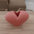 HighQuality.png 3D Heart Shaped Vase Valentines Gifts for Couple with Stl File & Valentine Heart, 3D Stl Files, Flower Vase, Heart Art, 3D Printed Gifts