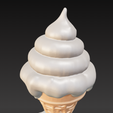 Icecream1.png Тающий конус мороженого 3D модель - забавная декоративная скульптура - STL, OBJ, 3MF