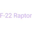 F-22 Raptor_name.stl Wall silhouette - US Military Aviation - F-22 Raptor