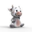 render.650.9.jpg Fichier STL Vache assise Jardinière 3D・Modèle imprimable en 3D à télécharger