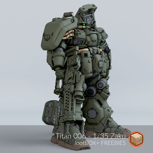 Free 3D file Titan 006 - 1/35 Zaku 🆓 ・Template to download