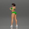 3DG-0004.jpg Attractive girl in bikini and heels Leaning Against car