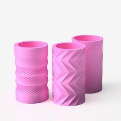 Captura-de-ecrã-2023-09-21-203837.jpg Fichier STL Porte-crayons , Vase , 3 modèles・Plan pour impression 3D à télécharger
