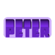 Peter.stl PETER NAME DESK PLATE