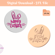 hoppy-easter-cookie-stamps.png Hoppy Easter Cookie Stamps | Fondant Stamp Embosser | Polymer Clay Stamps | Icing Stamps | 3d Print Digital STL File | Stamp STL File