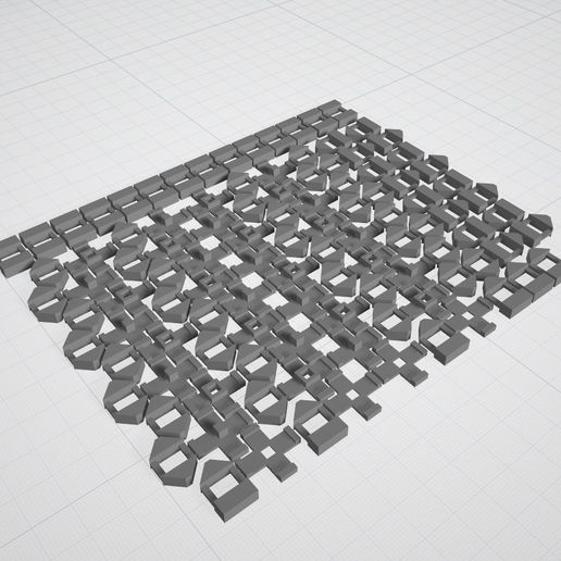 Snap together chain mail - 3D model önizlemesi