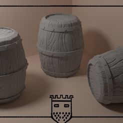 barrel01.jpg Medieval fantasy barrel 1 3D print model