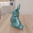 untitled1.png 3D Cute Easter Bunny with Egg Decor as 3D Stl File & Easter Gift, Bunny Rabbit, Bunny Ears, 3D Print File, Easter Decor, Easter Rabbit