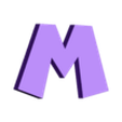 Letra M.stl Super Mario bros logo Separate Lettering and Base