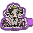 ink.png Highland Cow Girl Princess Freshie STL Mold Housing