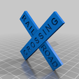 LR2P_Train_CrossingSign.png Railroad Crossing Train Track compatible w/ the Lionel Ready-to-Play Train Sets