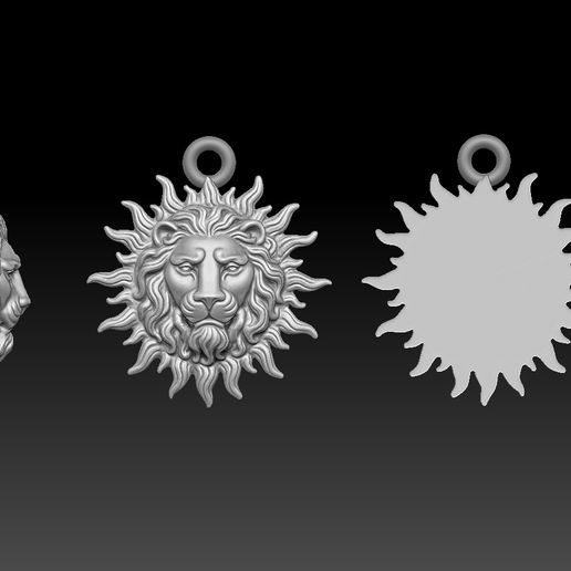 sun-lion pendant