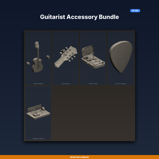 Guitarist Accessory Bundle - 5-Model STL Bundle