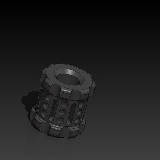 Brass Bead Cylinder Lanyard Knife Bead-EDC 3D model