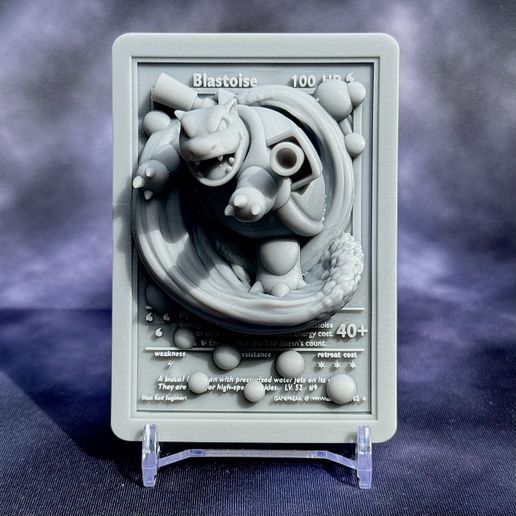 🐉 BLASTOISE 3D Printable Pokémon Card; Pokemon TCG・ STL File for 3D ...